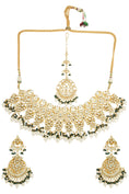 Load image into Gallery viewer, Ornamental Gold Plated Kundan Necklace Set
