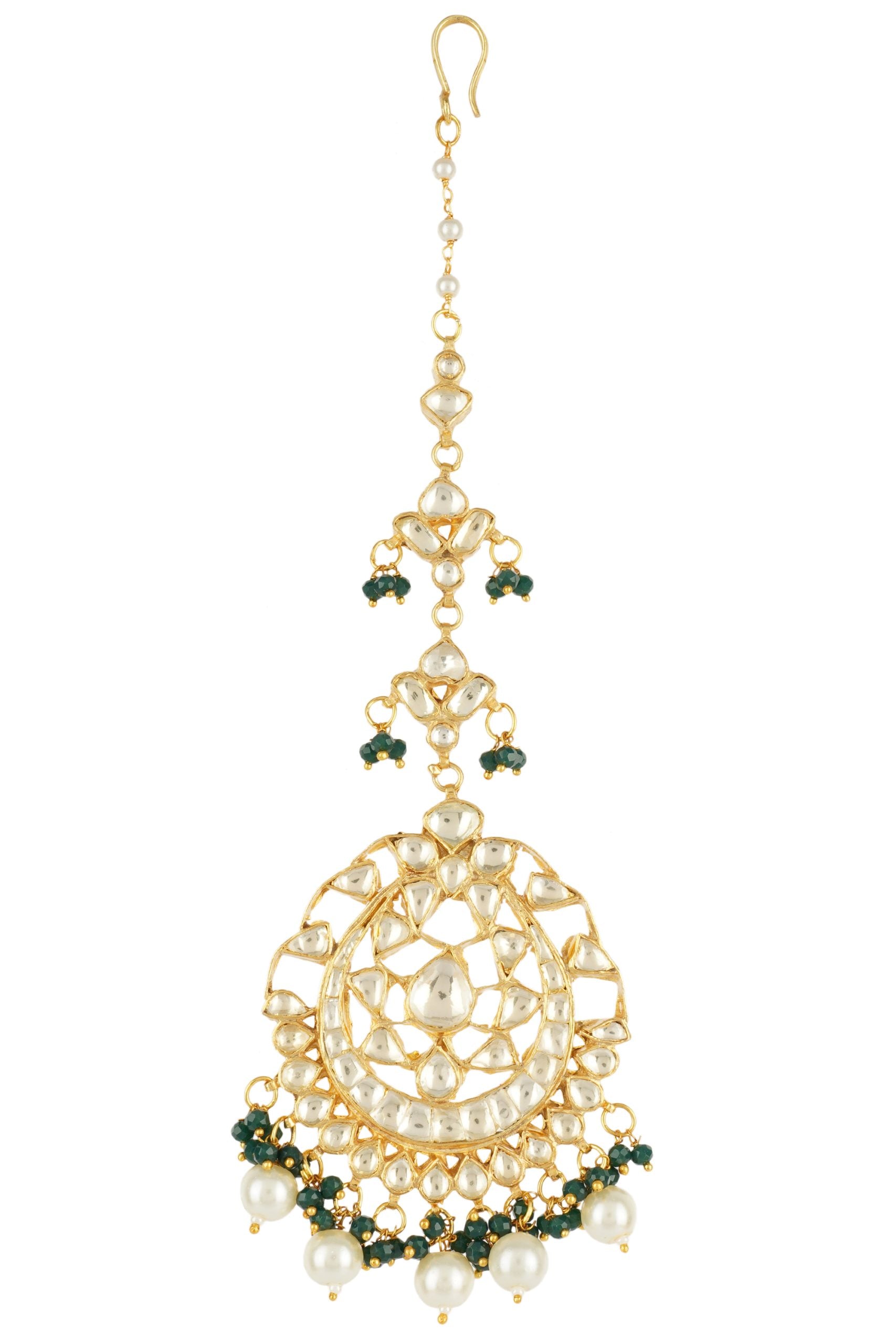 Ornamental Gold Plated Kundan Necklace Set