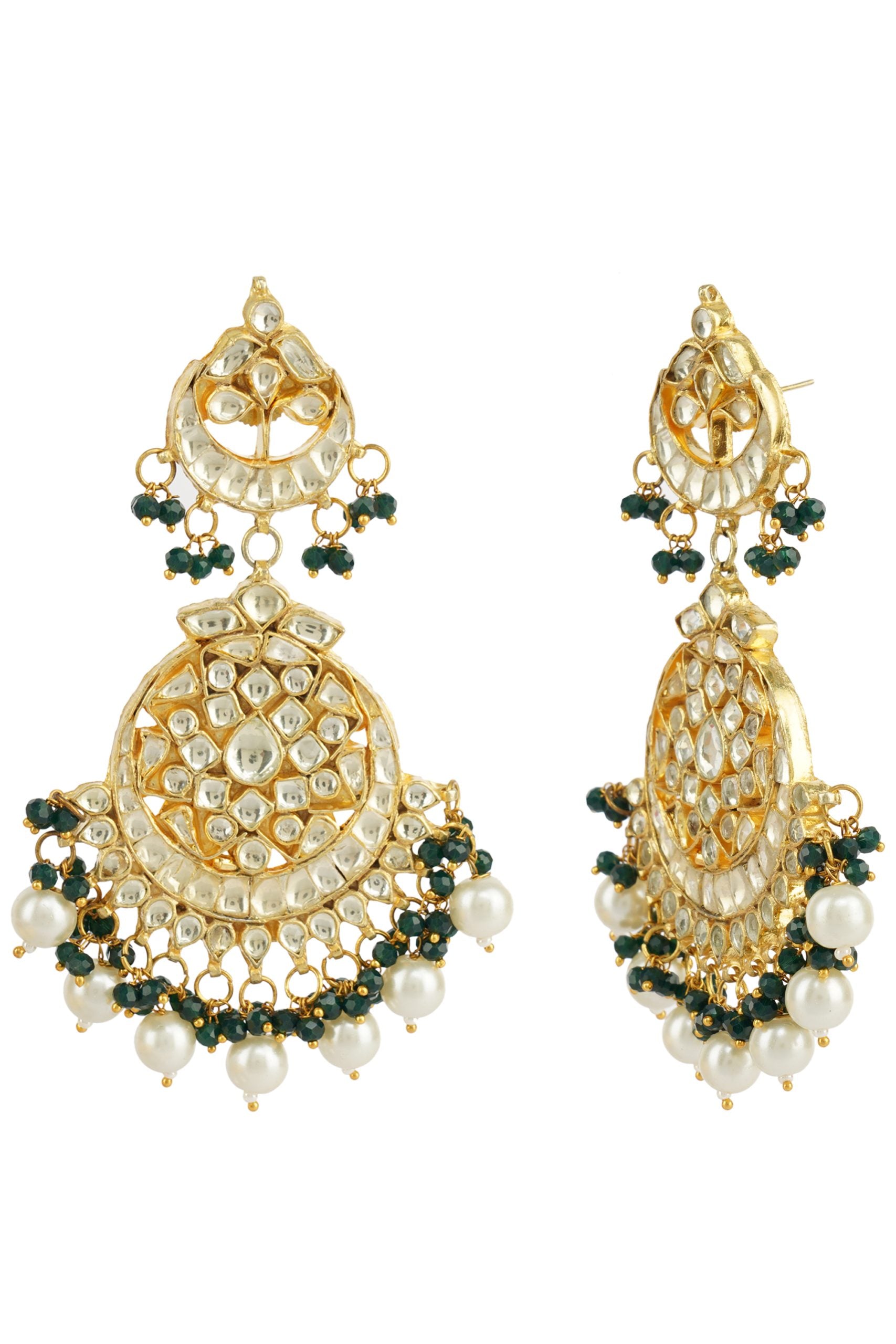 Ornamental Gold Plated Kundan Necklace Set