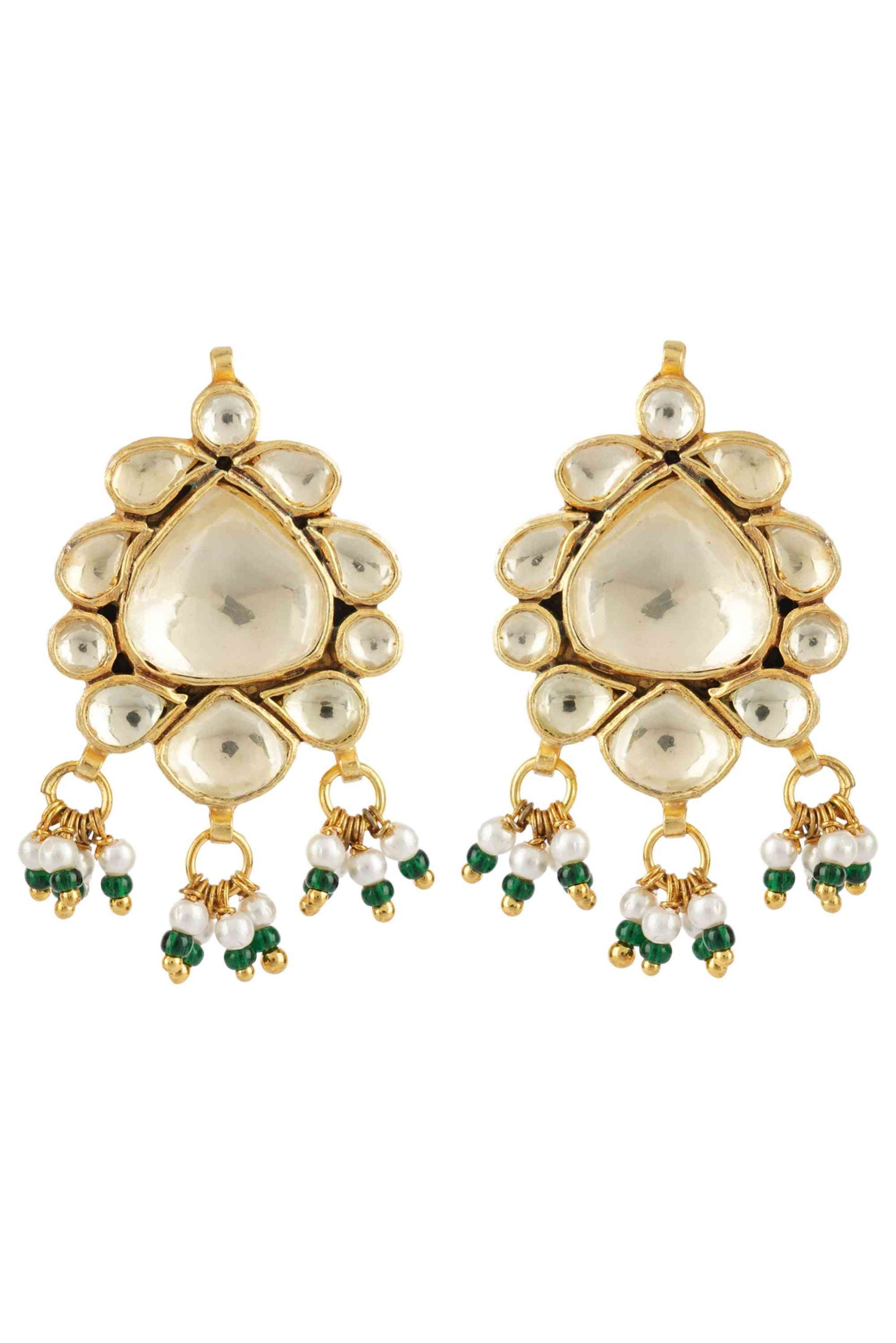 Shining Gold Plated Kundan Choker Necklace Set