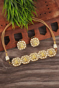 Load image into Gallery viewer, Illuminating Gold Plated Kundan Choker Necklace Set
