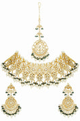 Load image into Gallery viewer, Gleaming Gold Plated Kundan Necklace Set
