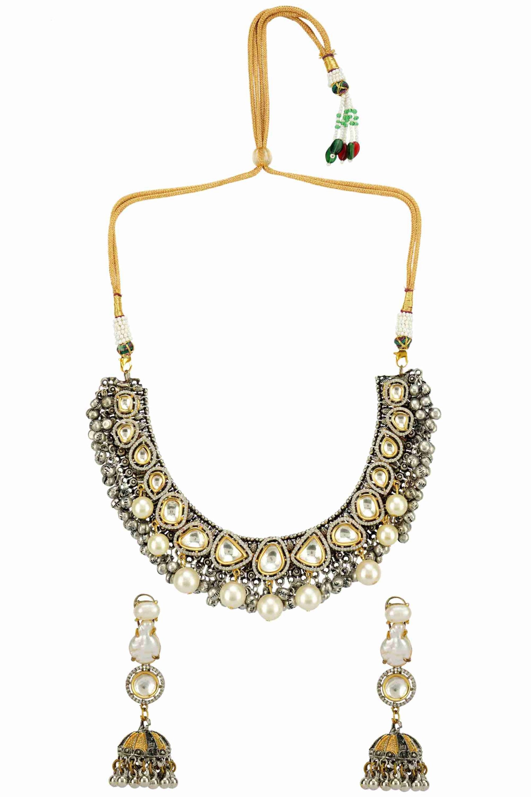 Majestic Gold Plated Kundan Necklace Set
