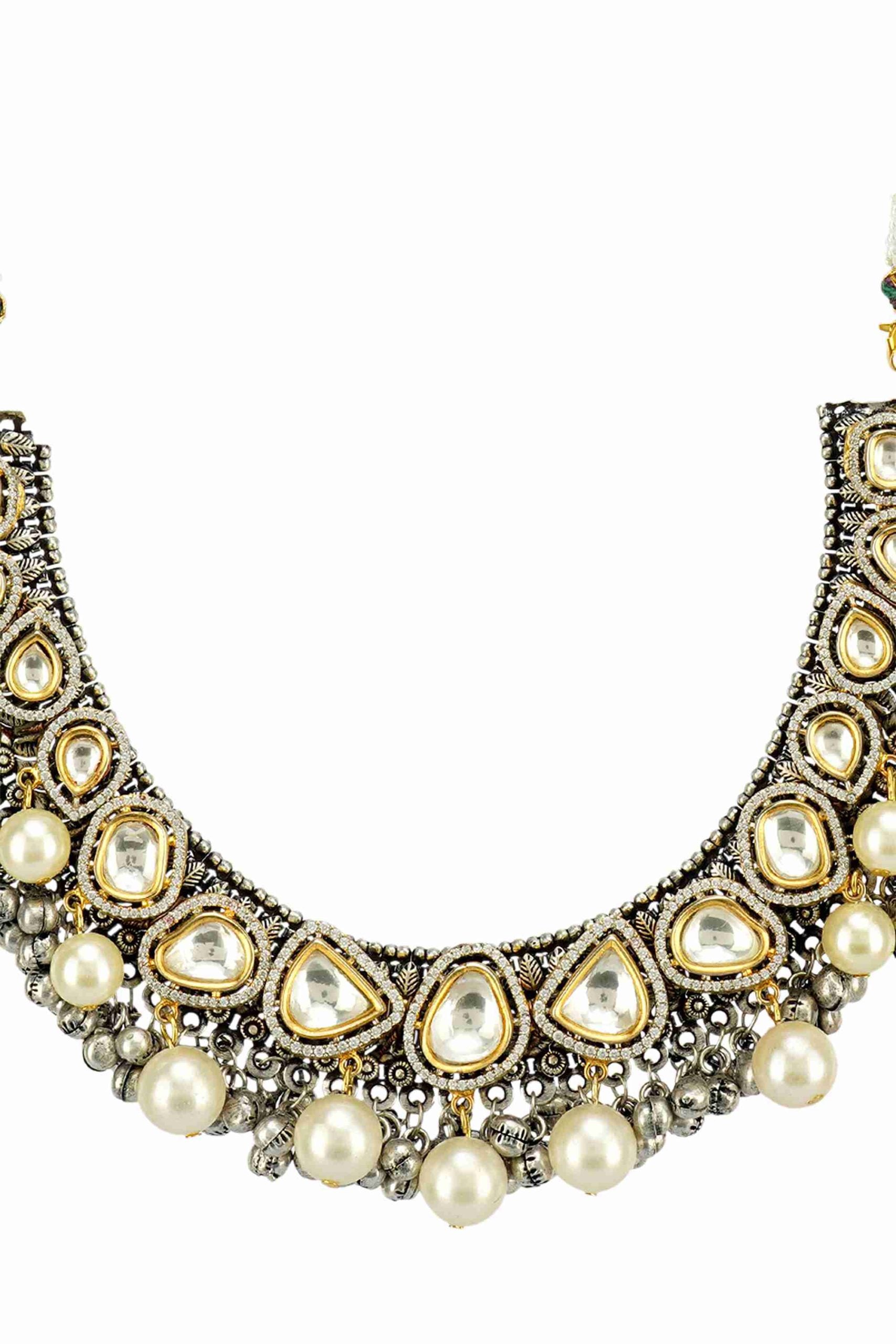 Majestic Gold Plated Kundan Necklace Set