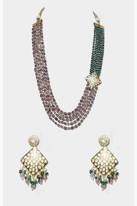 Timeless Gold Plated Kundan Long Necklace Set