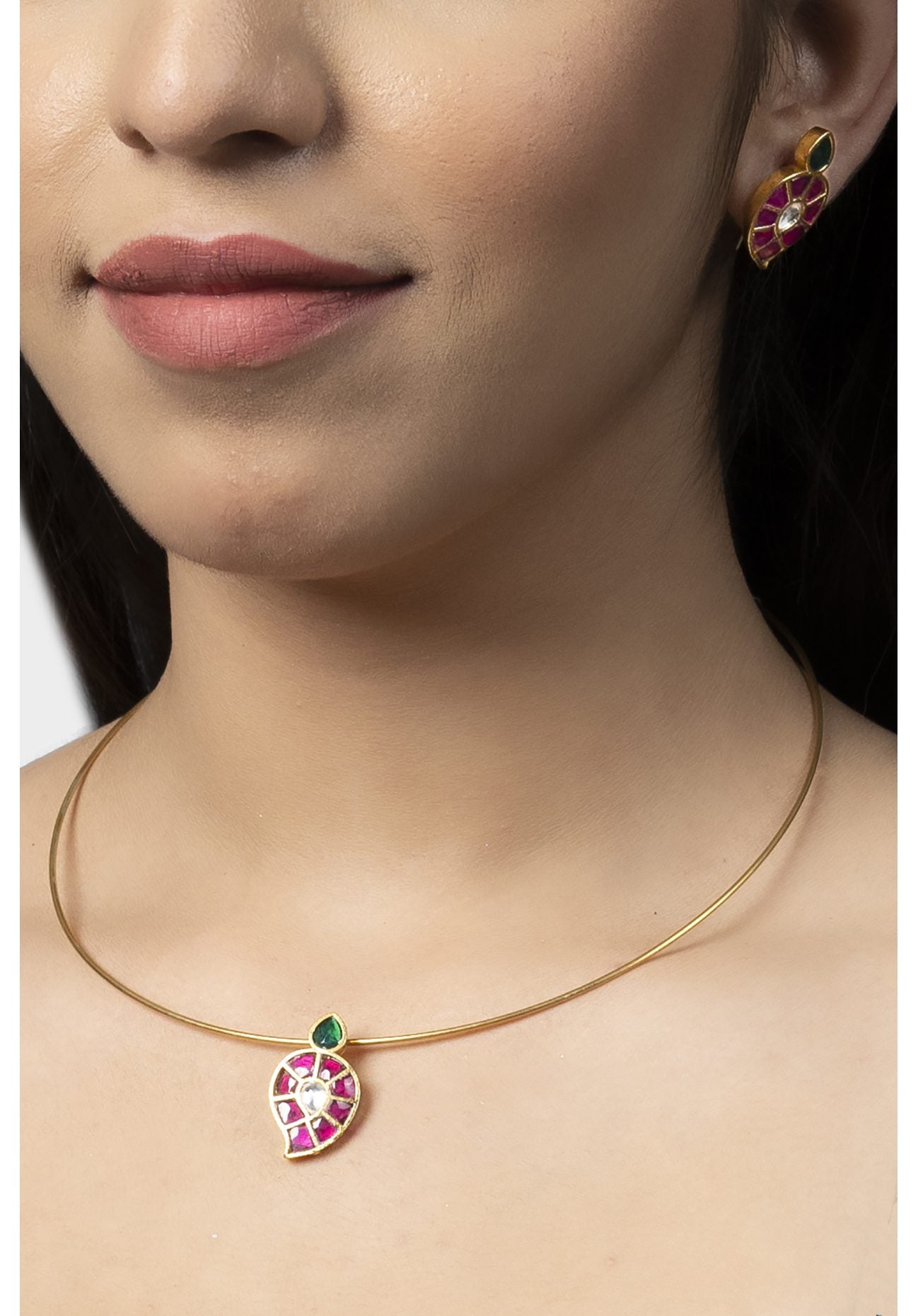 Majestic Gold Plated Kundan Necklace Set