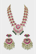 Load image into Gallery viewer, Sophisticated Gold Plated Kundan long Necklace Set
