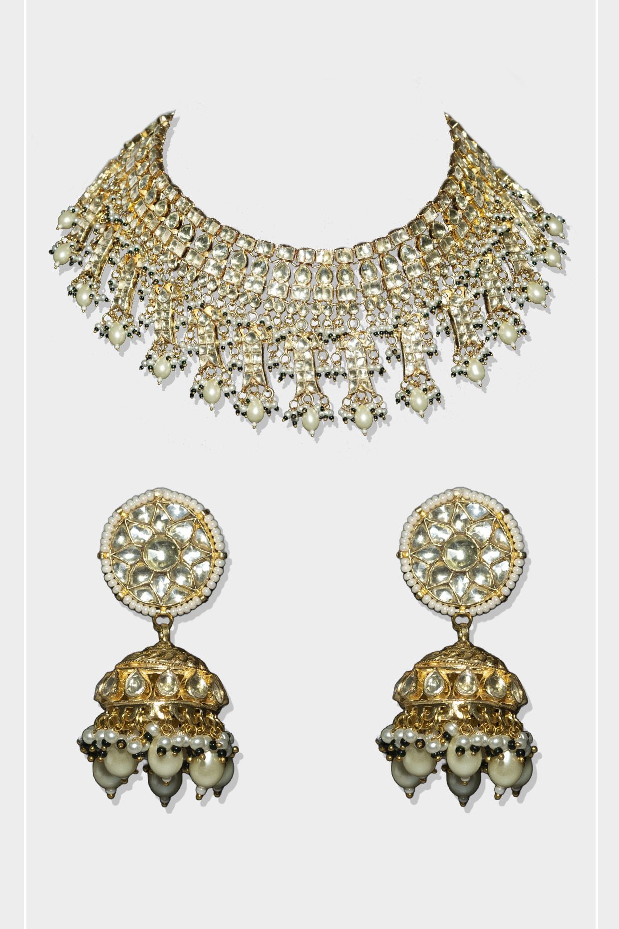 Opulent Gold Plated Kundan Necklace Set