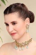 Load image into Gallery viewer, Get 22KT Gold Plated Kundan Choker Necklace Set
