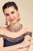 Load image into Gallery viewer, 22KT Gold Plated Kundan Necklace Set
