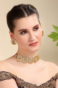 Load image into Gallery viewer, 22KT Gold Plated Kundan Choker Necklace Set
