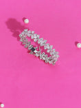 Load image into Gallery viewer, Glamorous Rhodium Plated American Diamond Bracelet
