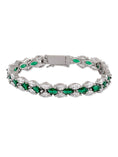 Load image into Gallery viewer, Sparkling Rhodium Plated American Diamond Bracelet
