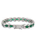 Load image into Gallery viewer, Sparkling Rhodium Plated American Diamond Bracelet
