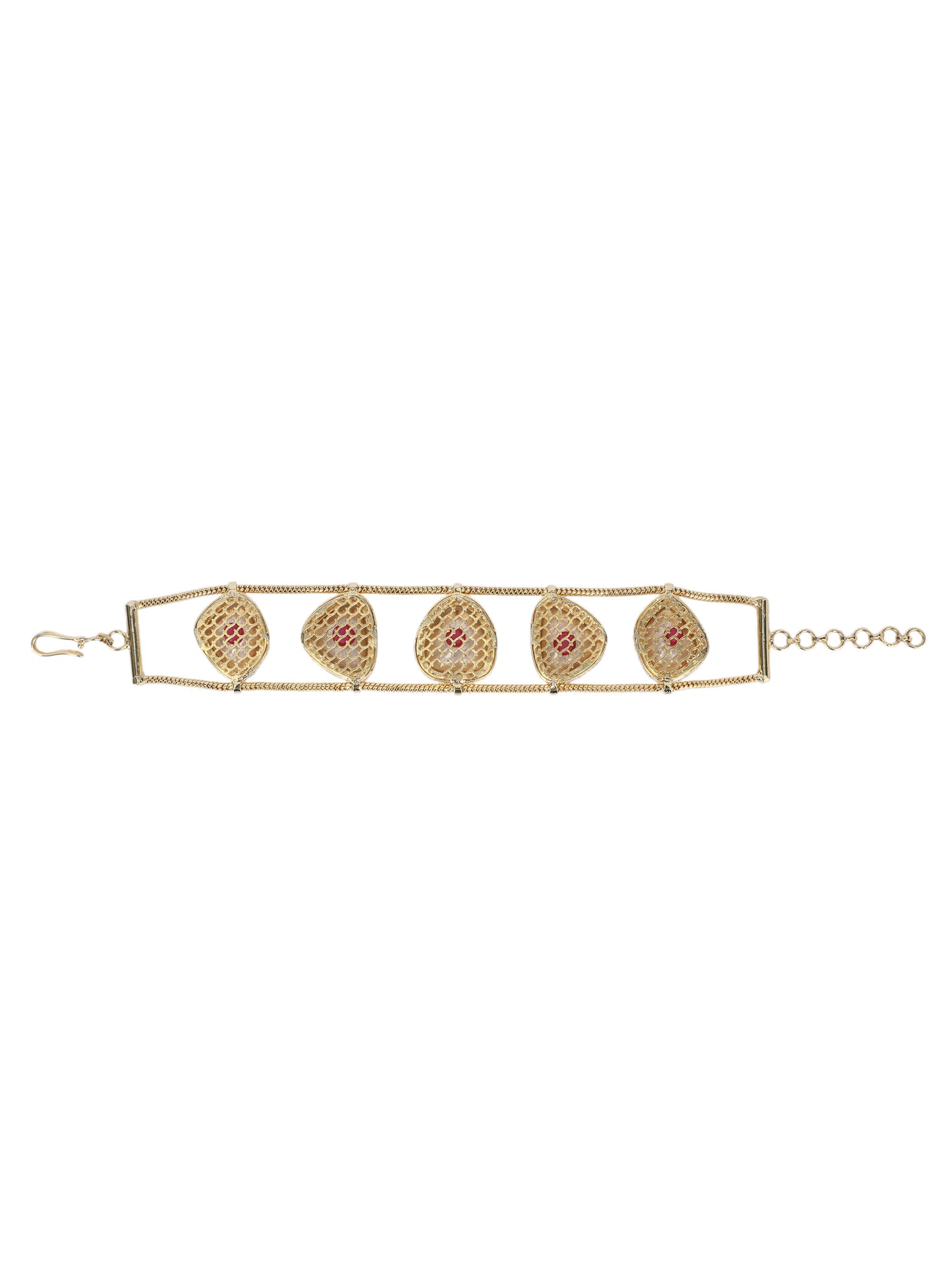 22KT gold Plated Kundan Classic Gold Bracelet For women and Girls