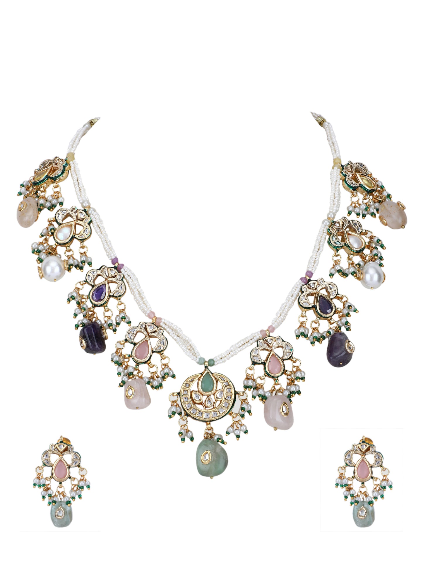 Buy Navratna Necklace Set For women Online