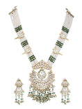 Load image into Gallery viewer, 22KT Gold Plated Kundan Classic Green Necklace Set For women and Girls
