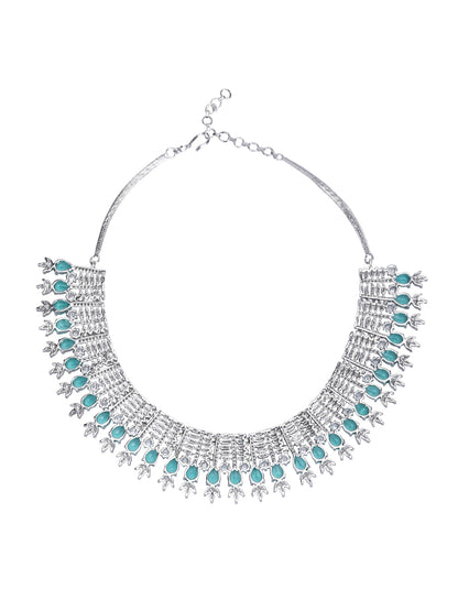 Shop Zircon Blue Necklace Set For Women and Girls online