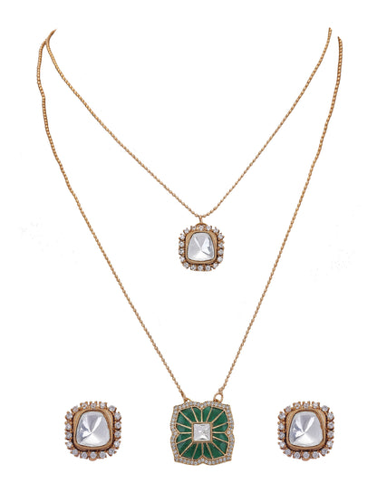 Iris Emerald Necklace Set For Women