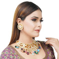 Load image into Gallery viewer, Glamorous Kundan Necklace Set 22KT Gold Plated
