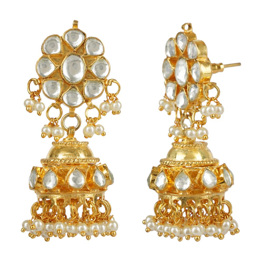 Elegant Kundan Necklace Set 22KT Gold Plated