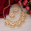 Load image into Gallery viewer, Opalescent Kundan Necklace Set 22KT Gold Plated
