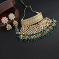 Load image into Gallery viewer, Shining Kundan Necklace Set 22KT Gold Plated
