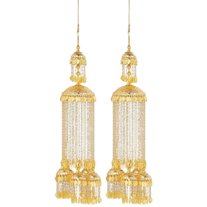 Royal Gold Finish Bridal kaleere with Multi-Layered Design