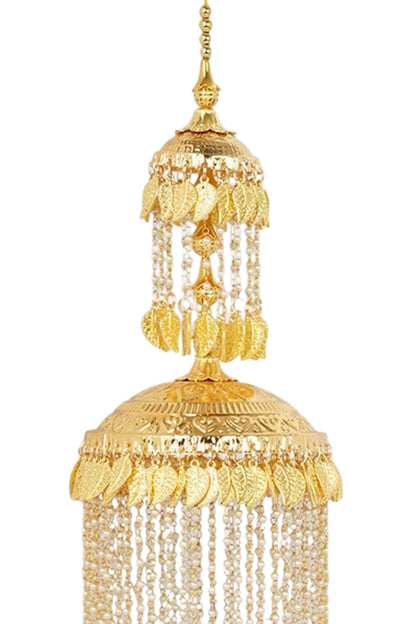 Royal Gold Finish Bridal kaleere with Multi-Layered Design