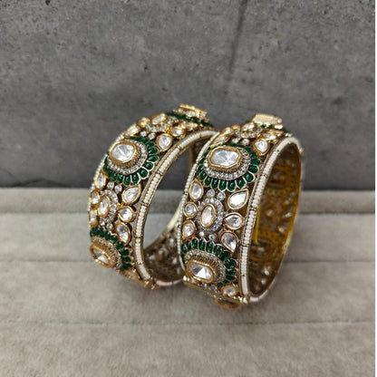 Mehandi Polish Openable Polki Kada Bangles