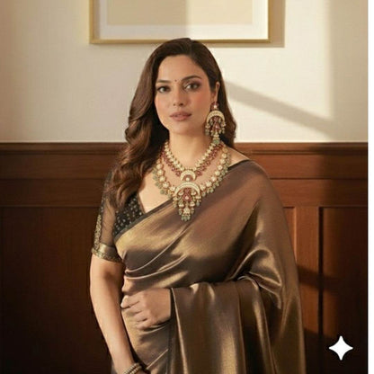 Bridal Kundan Polki Necklace Set with Earrings - Auraa Trends