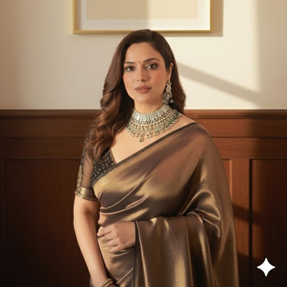"Kundan Gold-Plated Bridal Choker Necklace Set with Green Beads and Earrings
