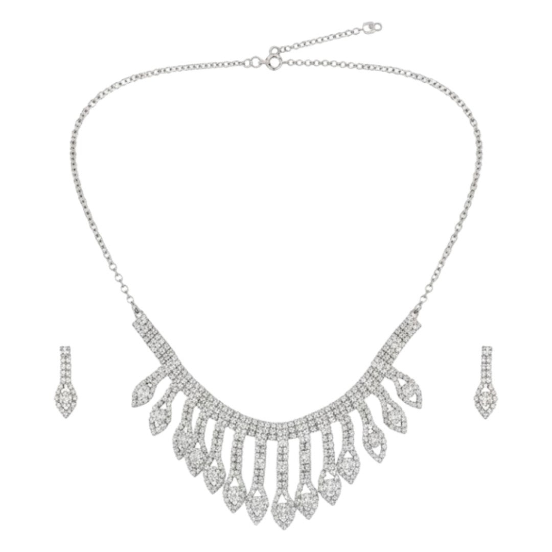 Charming Gold-Plated Necklace and Earrings Set with Elegant Design