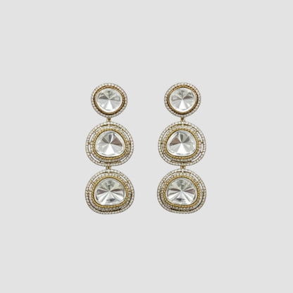 Kundan Polki Bridal Necklace Set for Women with Matching Earrings