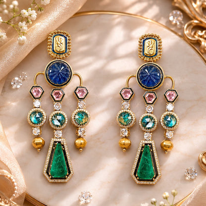 Luxury Multicolor Statement Earrings for Women