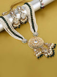 Load image into Gallery viewer, Elegant Green Kundan Long Necklace Set
