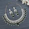 Load image into Gallery viewer, Bedazzling Rhodium Finish Diamante Necklace Set
