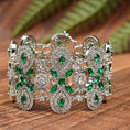Load image into Gallery viewer, Alluring Rhodium Finish Diamond Studded Bracelet
