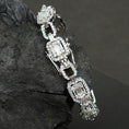 Load image into Gallery viewer, Delicate Silver Finish Diamond Studded Bracelet
