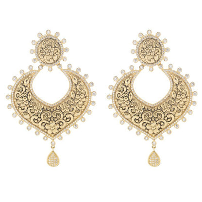 Buy Grand Gold-Plated Statement Chandbali Earrings