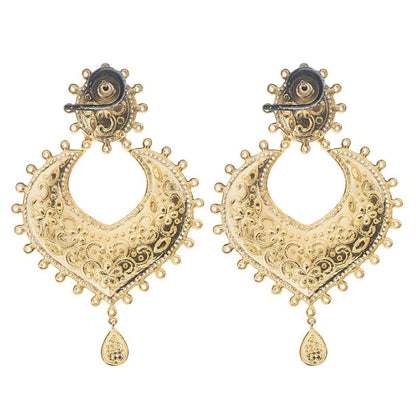 Buy Grand Gold-Plated Statement Chandbali Earrings Online