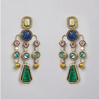 Luxury Multicolor Statement Earrings for Women