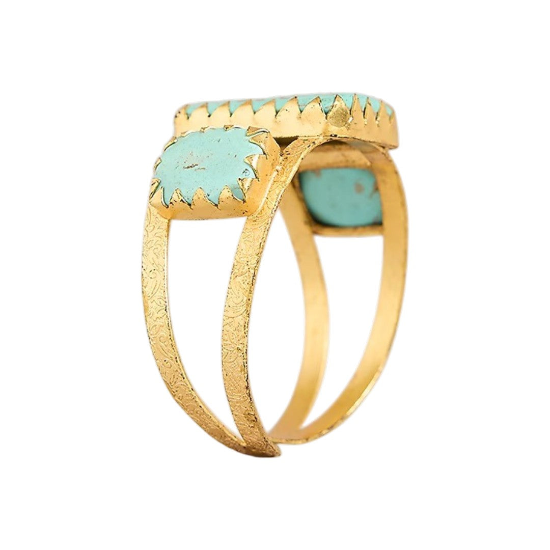 Turquoise stone gold tone designer bracelet for women