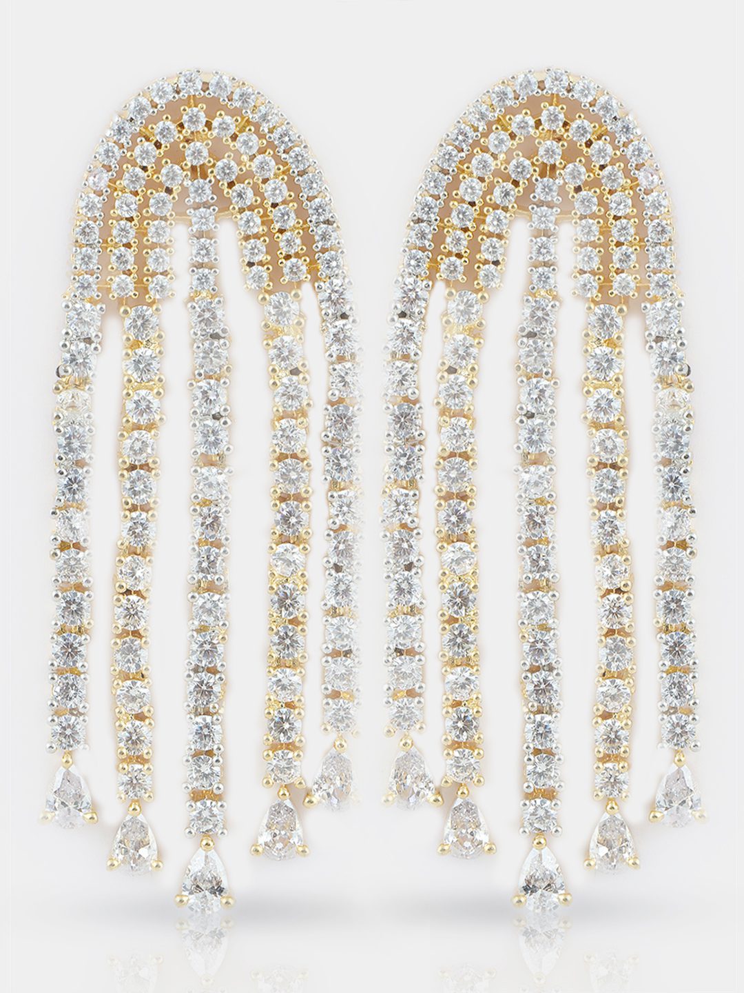 Aristocratic Rhodium Plated American Diamond Necklace Set