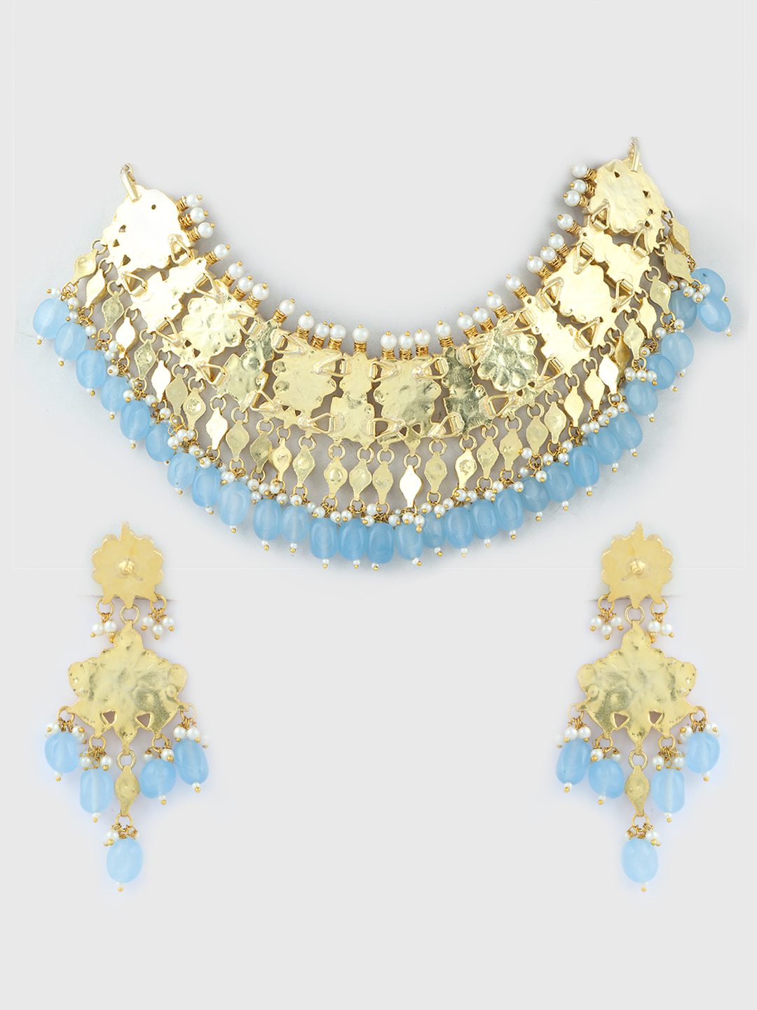 Tantalizing Gold Plated Kundan Necklace Set