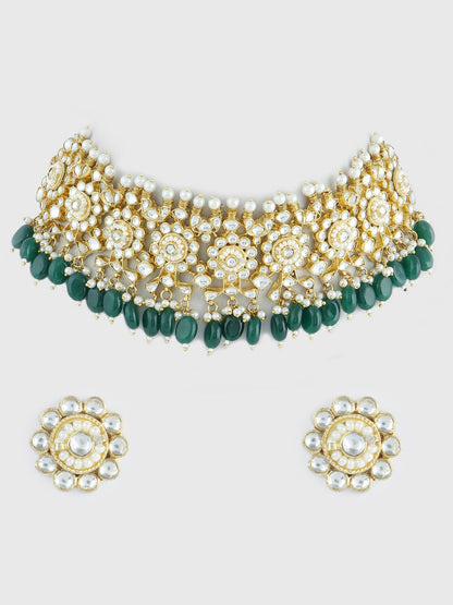 22KT Gold Plated Kundan Necklace Set