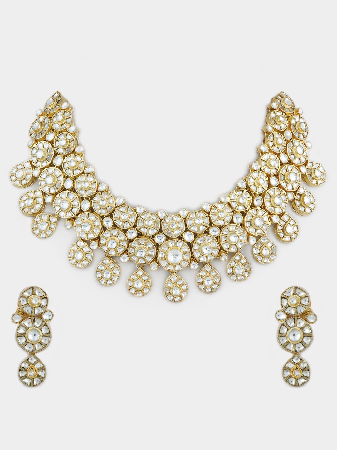 22KT Gold Plated Kundan Necklace Set