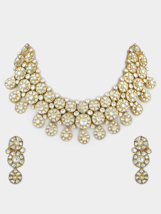 22KT Gold Plated Kundan Necklace Set