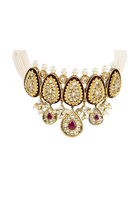Classy Kundan Choker Necklace Set