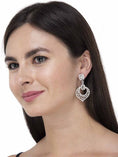 Load image into Gallery viewer, Queenly Silver Finish Diamonte Dangler Studded
